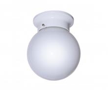 Trans Globe PL-3606 WH - 1LT FLUSH-GLOBE-GU24 BASE-OPAL