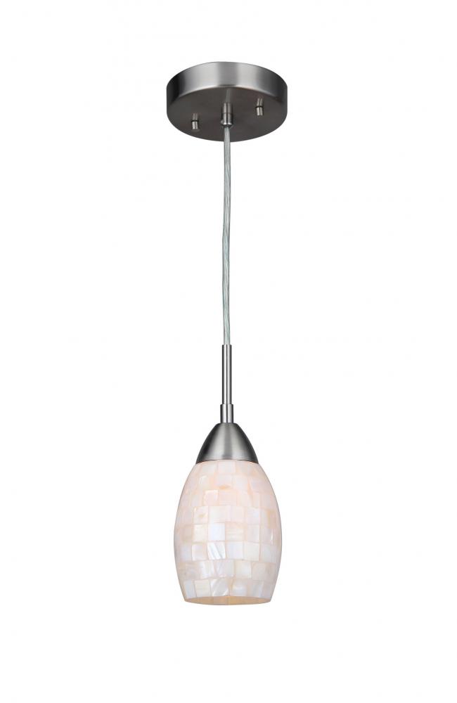 Woodbridge Lighting 15723STN-C20407 Venezia Pearl Mini-pendant