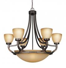 Woodbridge 12148-BRZ - Bronze Up Chandelier