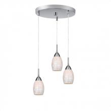 Woodbridge 13224STN-C20407 - Woodbridge Lighting 13224STN-C20407 Venezia Pearl 3-Light Cluster Pendant