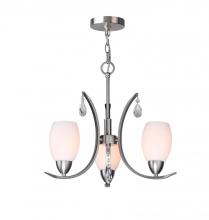 Woodbridge 15713STN-C20401 - Woodbridge Lighting 15713STN-C20401 Olivia Opal 3-light Chandelier