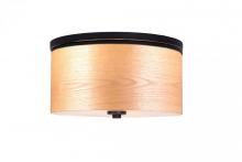 Woodbridge 15830MEB-SV1150N - Woodbridge Lighting 15830MEB-SV1150N Hudson Veneer Shade Flush Mount