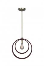 Woodbridge 17223CBR-WLM1WN - Woodbridge Lighting 17223CBR-WLM1WN Hoops Mid-pendant