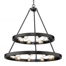 Golden 1019-69 BLK - 15 Light Chandelier