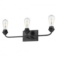 Golden 2120-BA3 BLK - 3 Light Black Bath Vanity