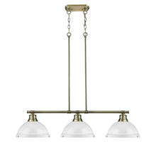 Golden 3602-3LP AB-WH - 3 Light Linear Pendant