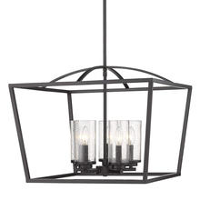 Golden 4309-5 BLK-BLK-SD - 5 Light Chandelier