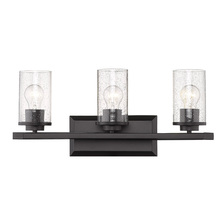 Golden 4309-BA3 BLK-BLK-SD - 3 Light Bath Vanity