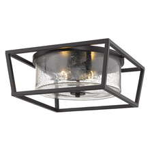 Golden 4309-FM BLK-BLK-SD - 2 Light Flush Mount