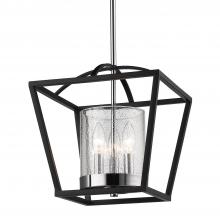 Golden 4309-M3 BLK-SD - 3 Light Mini Chandelier (Convertible)