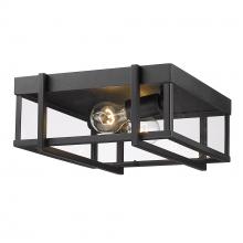 Golden 6071-OFM NB-CLR - Tribeca Outdoor Flush Mount in Natural Black