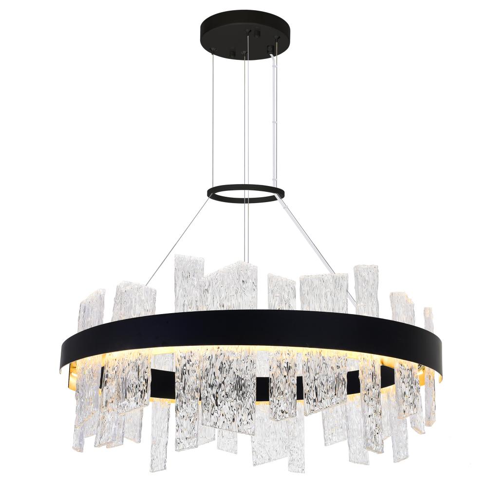 Guadiana 32 in LED Black Chandelier