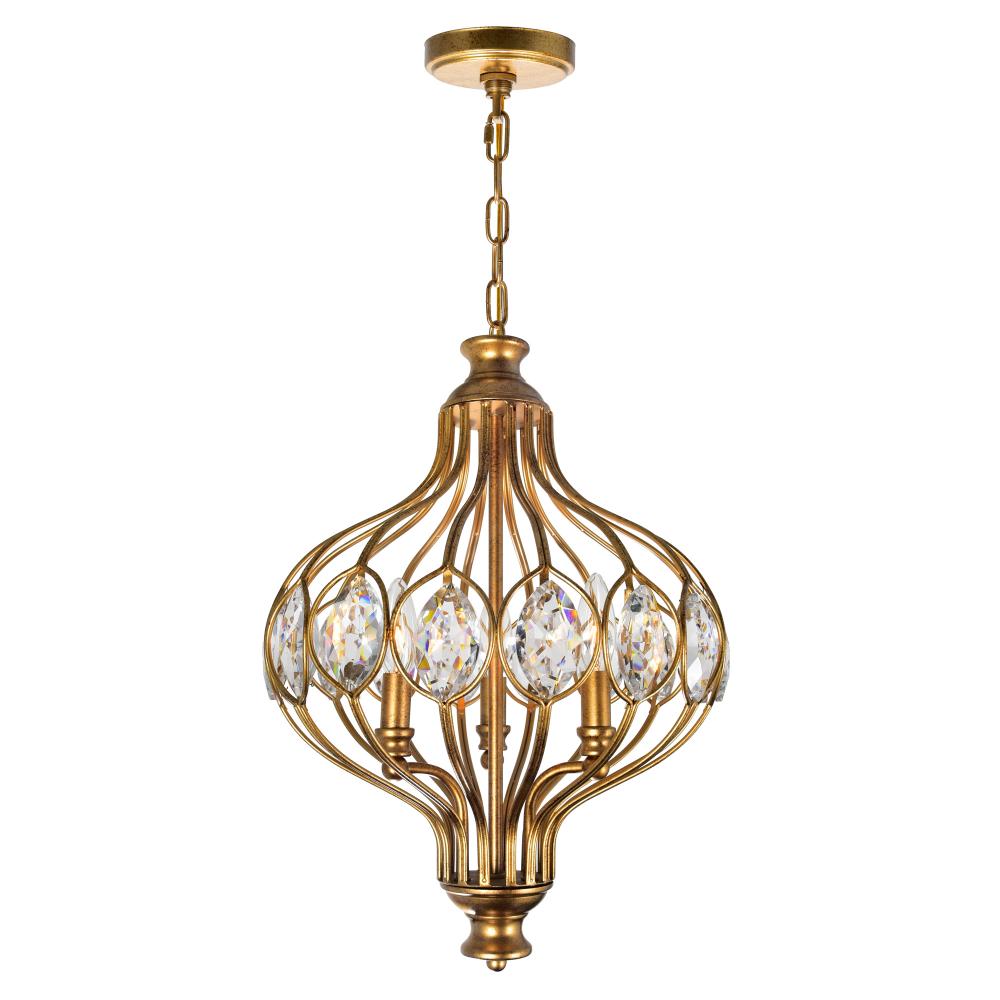 Altair 3 Light Chandelier With Antique Bronze Finish