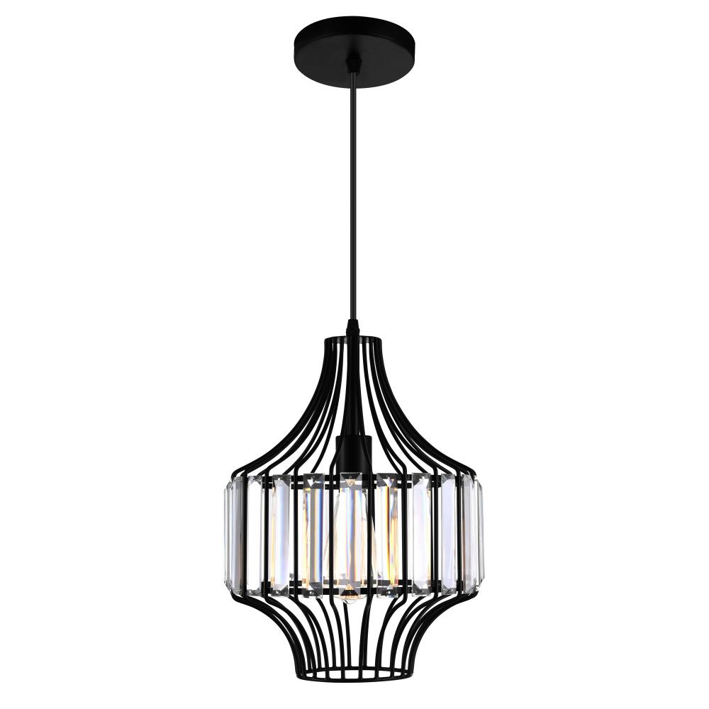 Alethia 1 Light Down Pendant With Black Finish