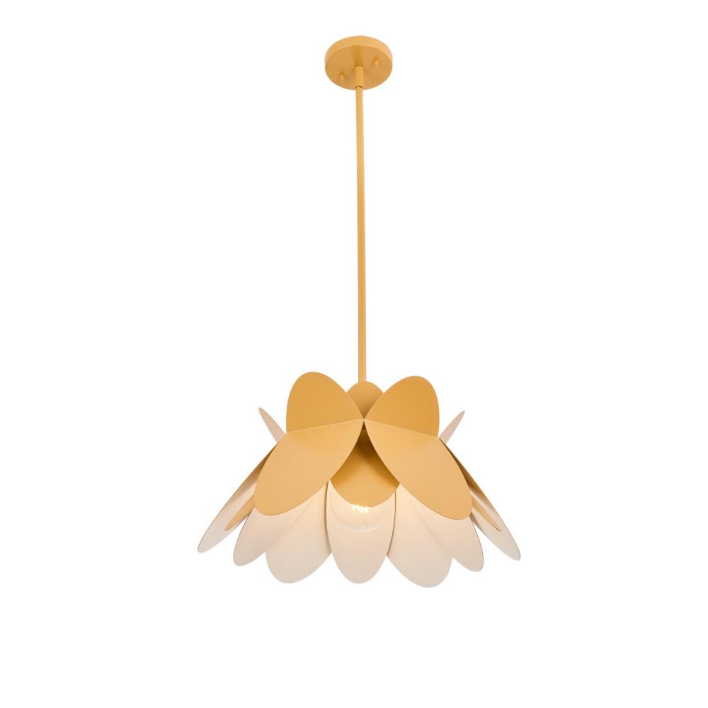 Flor 18 In Harvest Yellow Pendant