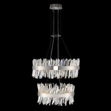 Allegri by Kalco Lighting 030256-010 - Glacier 25 + 32 Inch 2 Tier LED Round Pendant