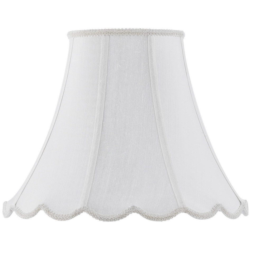 11.5" Tall White Fabric Shade