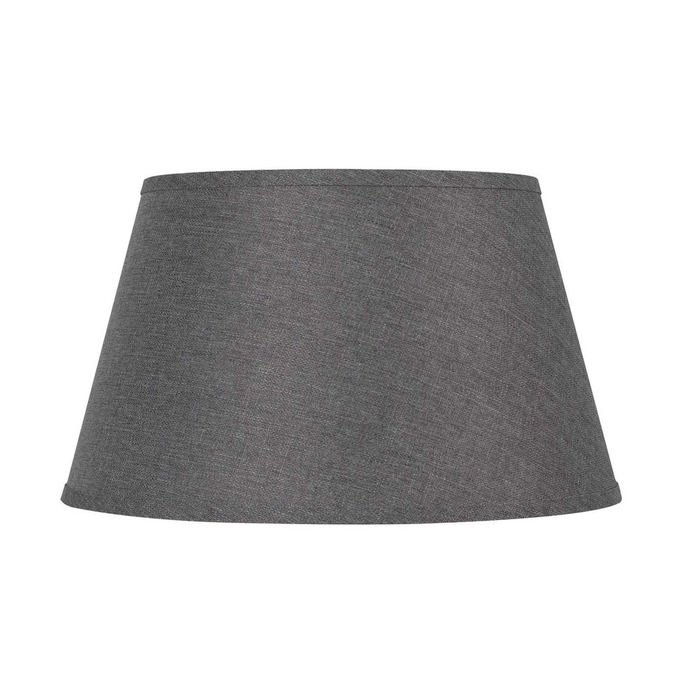 13" Height Fabric Shade in Grey Finish