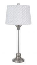 CAL Lighting BO-2998TB - 150W 3 Way Ruston Crystal/Metal Table Lamp with Pleated Hardback Shade