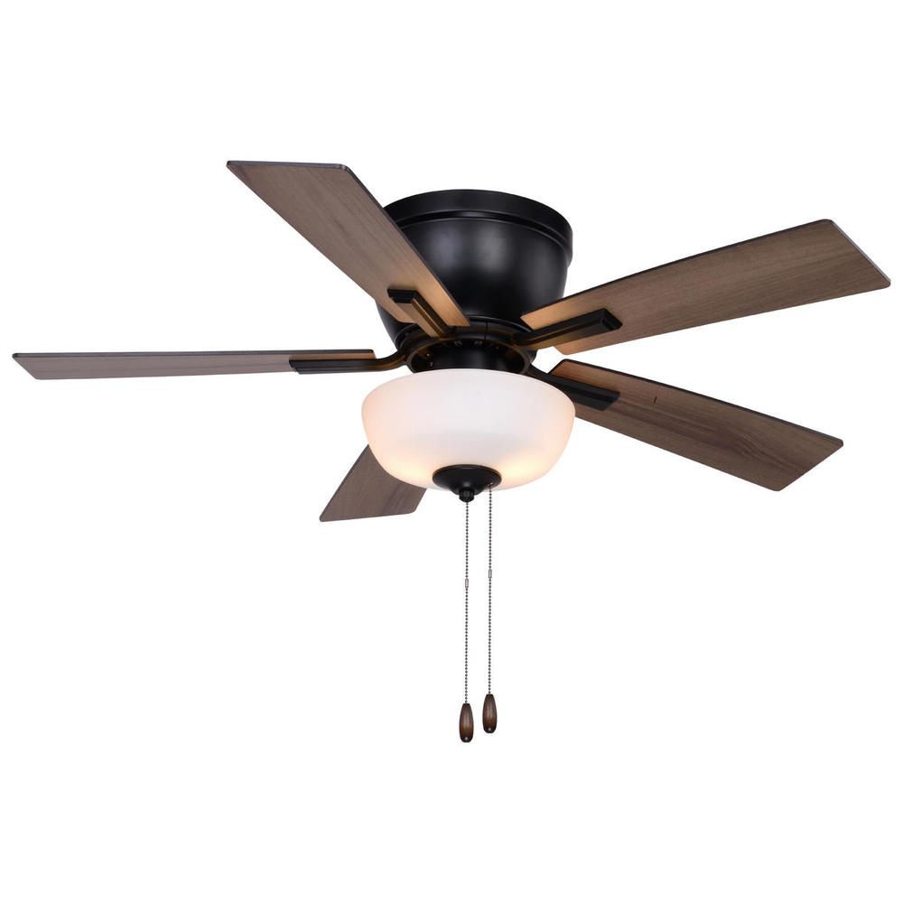 42" Flush Mount Hugger Ceiling Fan Black