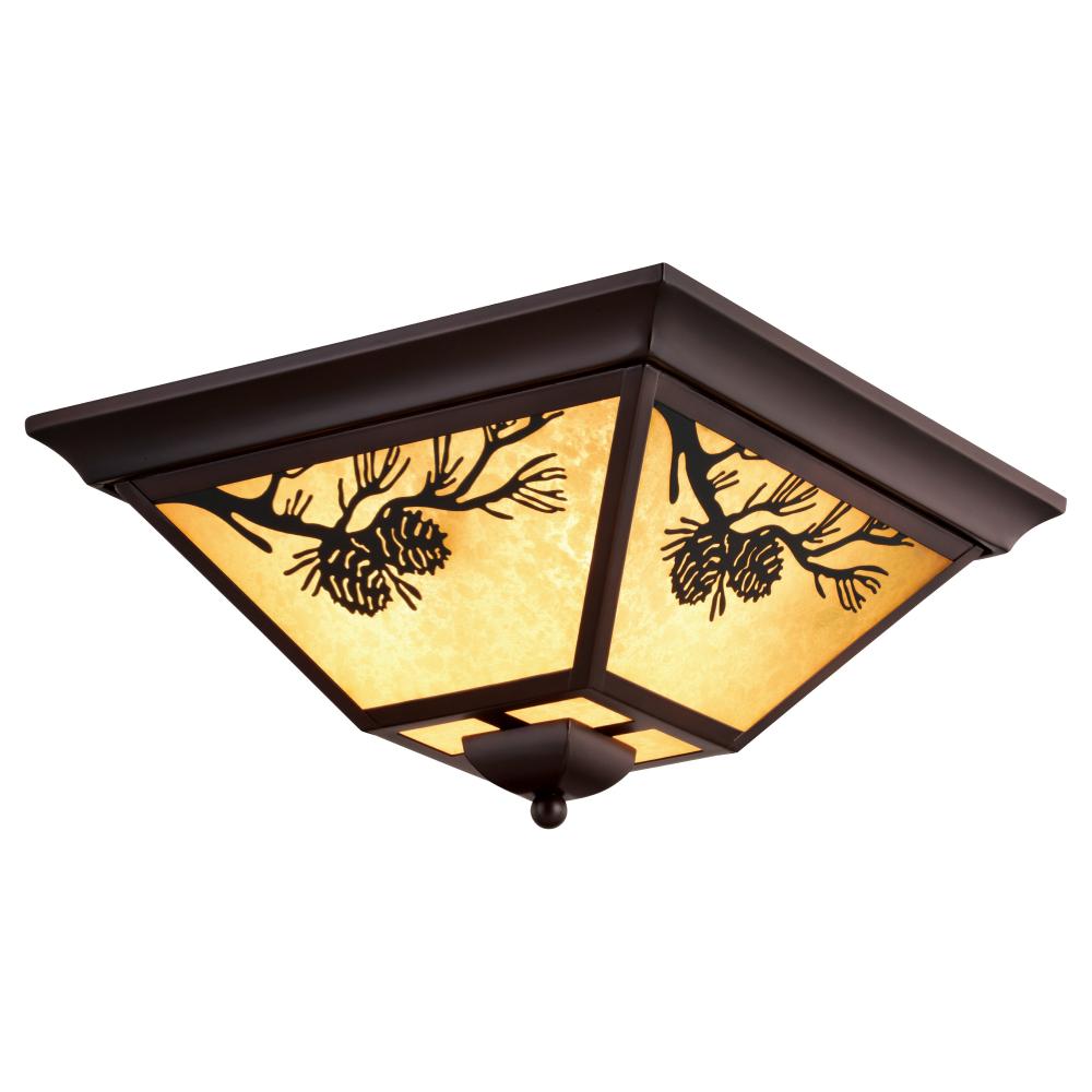 Douglas 14-in. Outdoor Flush Mount Warm Bronze