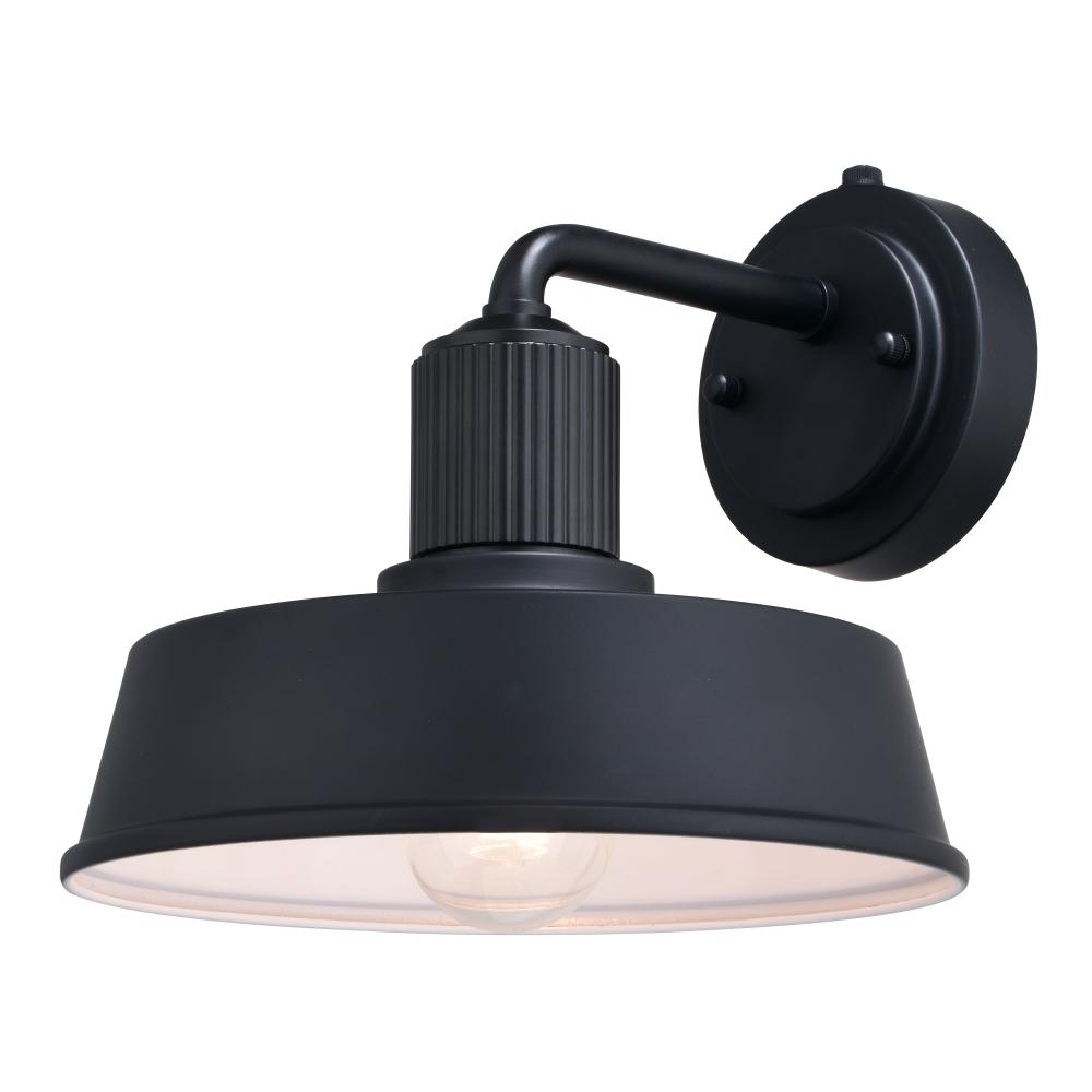 Hammond 10-in. Outdoor Wall Light Matte Black and Glossy White