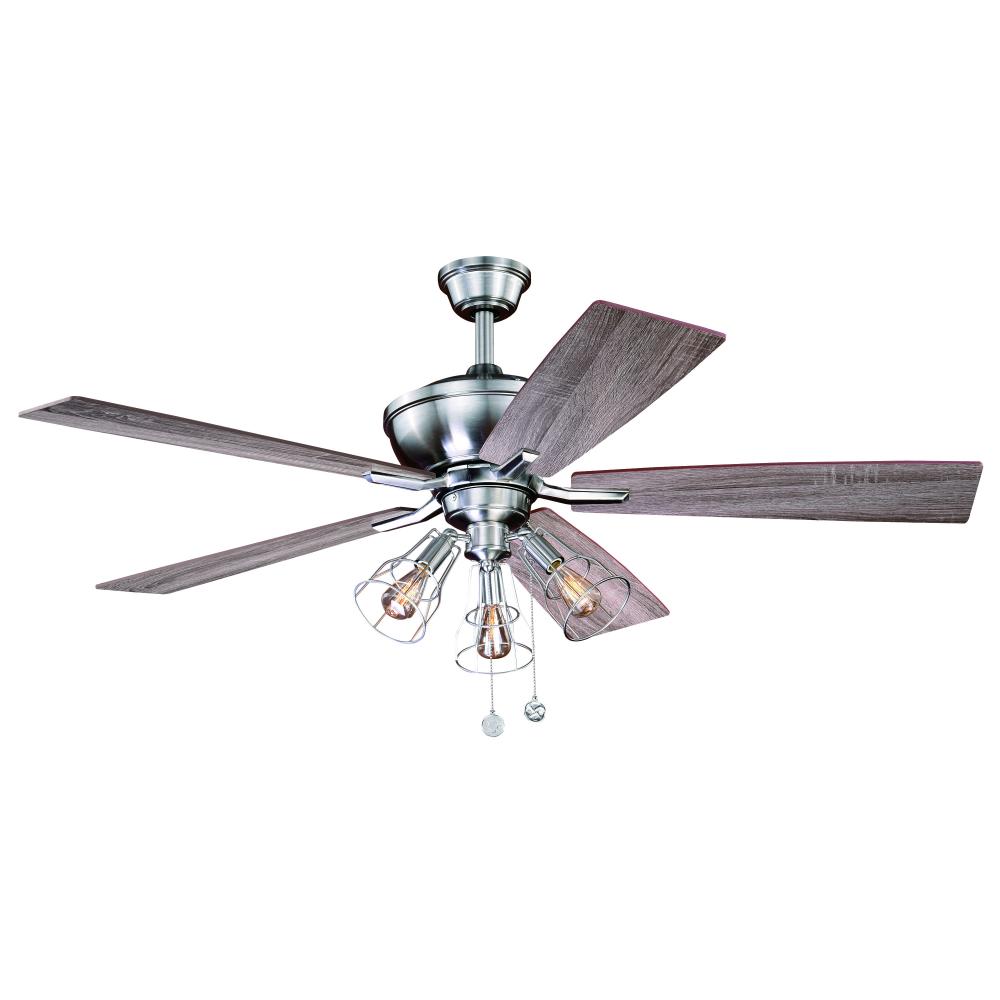 52-in LED Ceiling Fan Satin Nickel