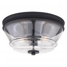 Vaxcel International C0232 - 13 in. W Flush Mount Matte Black