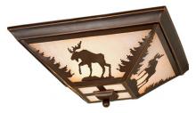 Vaxcel International CC55614BBZ - Yellowstone 14-in Moose Flush Mount Ceiling Light Burnished Bronze