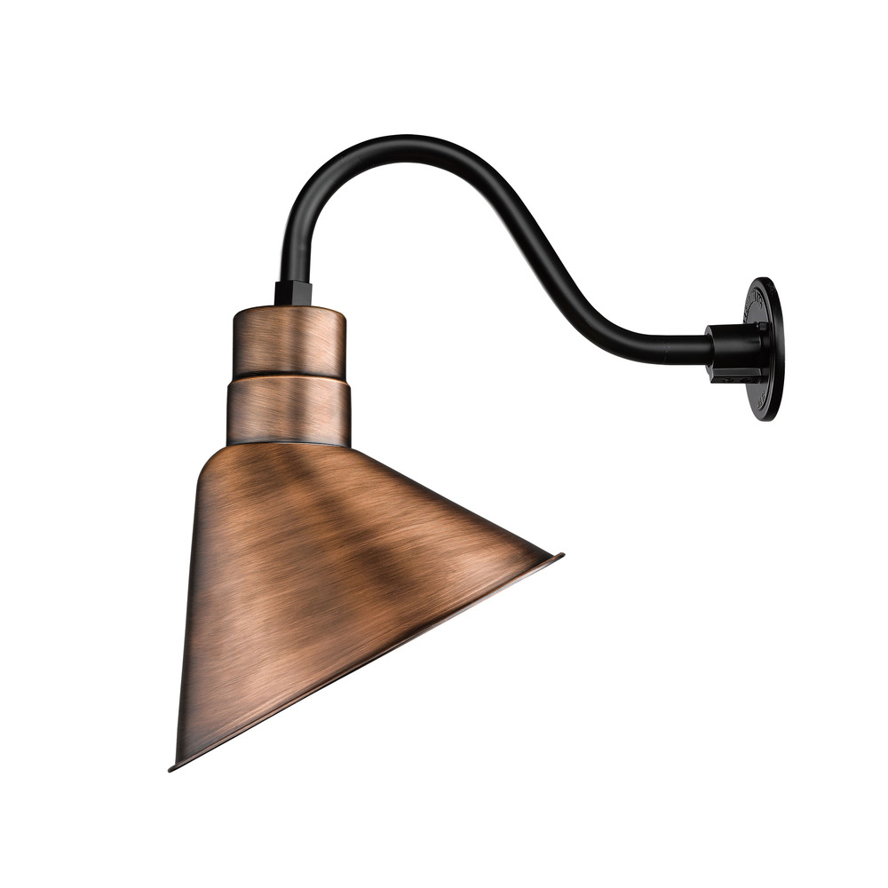 R Series 1-Light Angle Shade Natural Copper