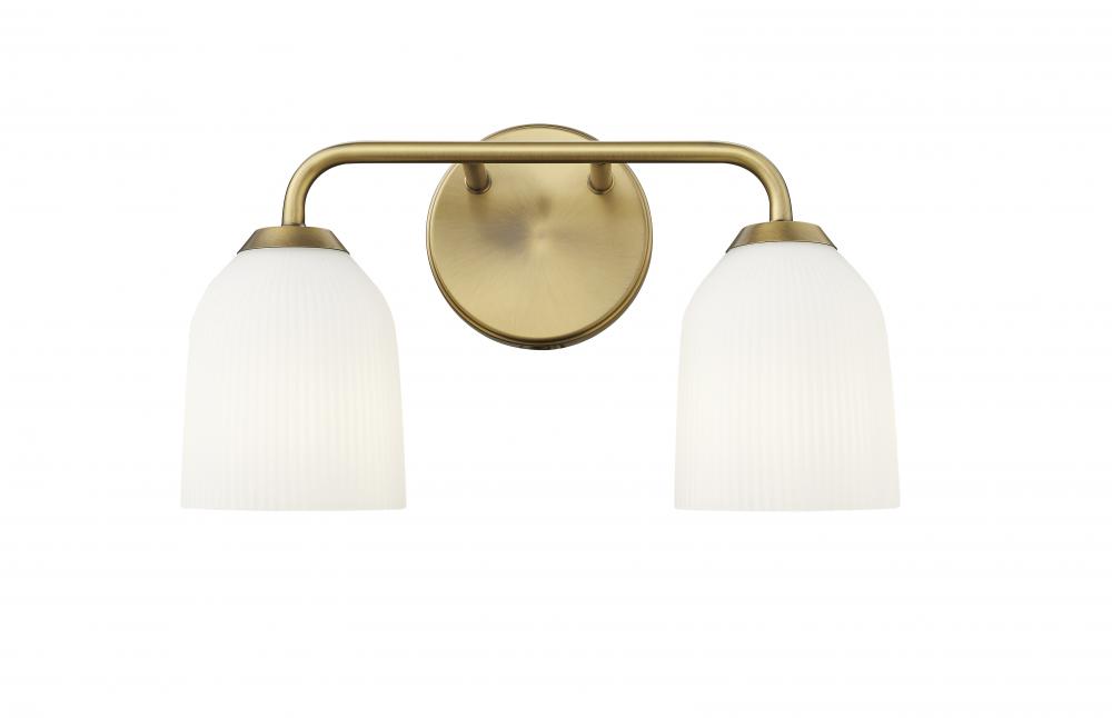 Norah 2-Light Vanity Vintage Brass