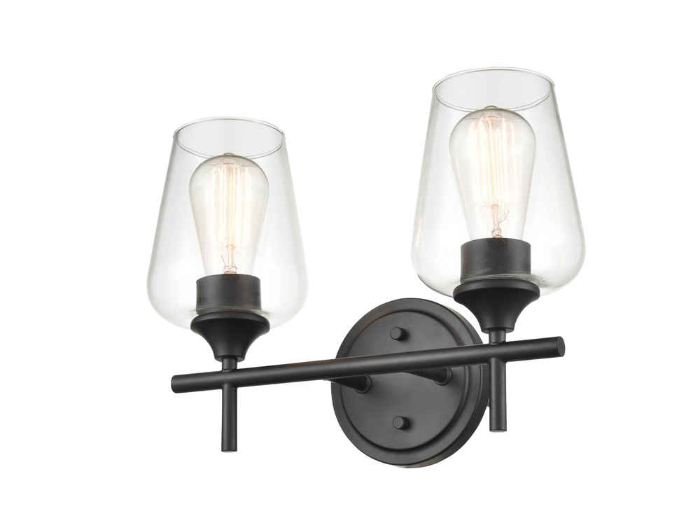 Ashford 2-Light Vanity Matte Black