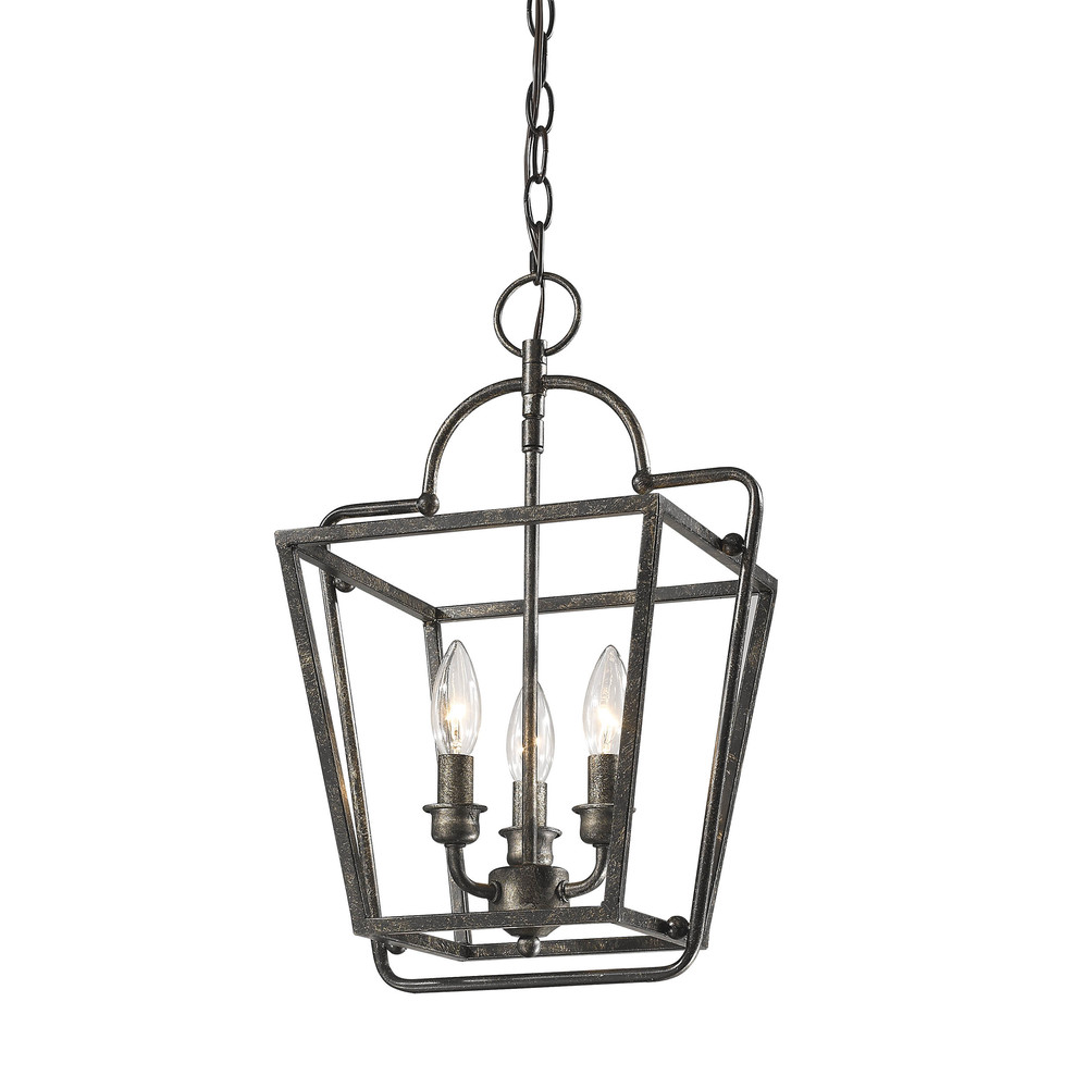 3-Light Pendant light Antique Silver