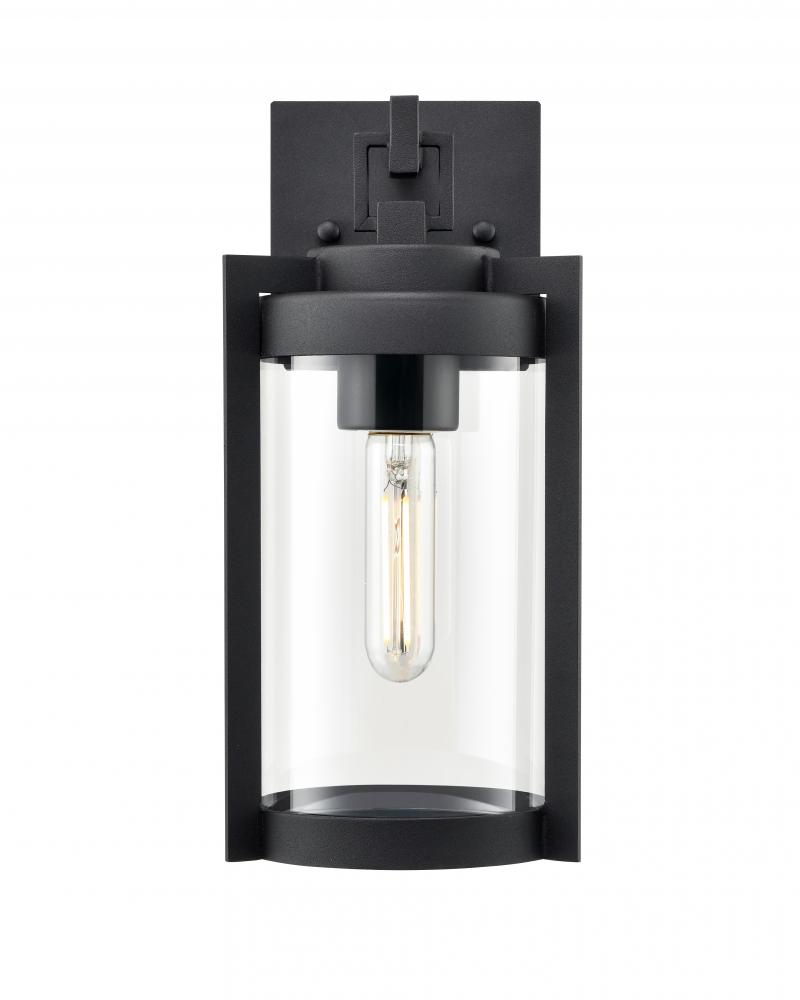 Ellway 1-Light Outdoor Wall Sconce Textured Black