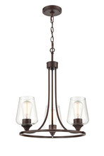 Millennium 9723-RBZ - Ashford 3-Light Chandelier Ceiling Light Rubbed Bronze