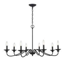 Millennium 4388-MB - Delvona 8-Light Chandelier Ceiling Light Matte Black