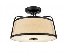 Millennium 78201-MB - Selectable 3 CCT Integrated LED Semi-Flush Ceiling Mount Matte Black