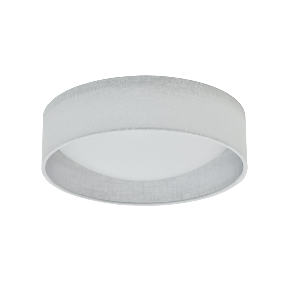 LED Flush Mount, Satin Chrome Finish, White Shade