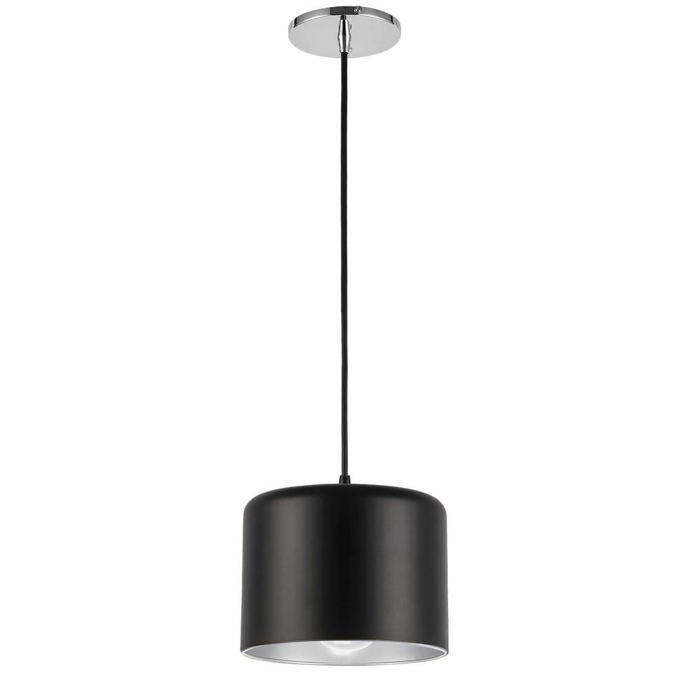 1LT Incand Pendant,  PC with MB&SLV Shade