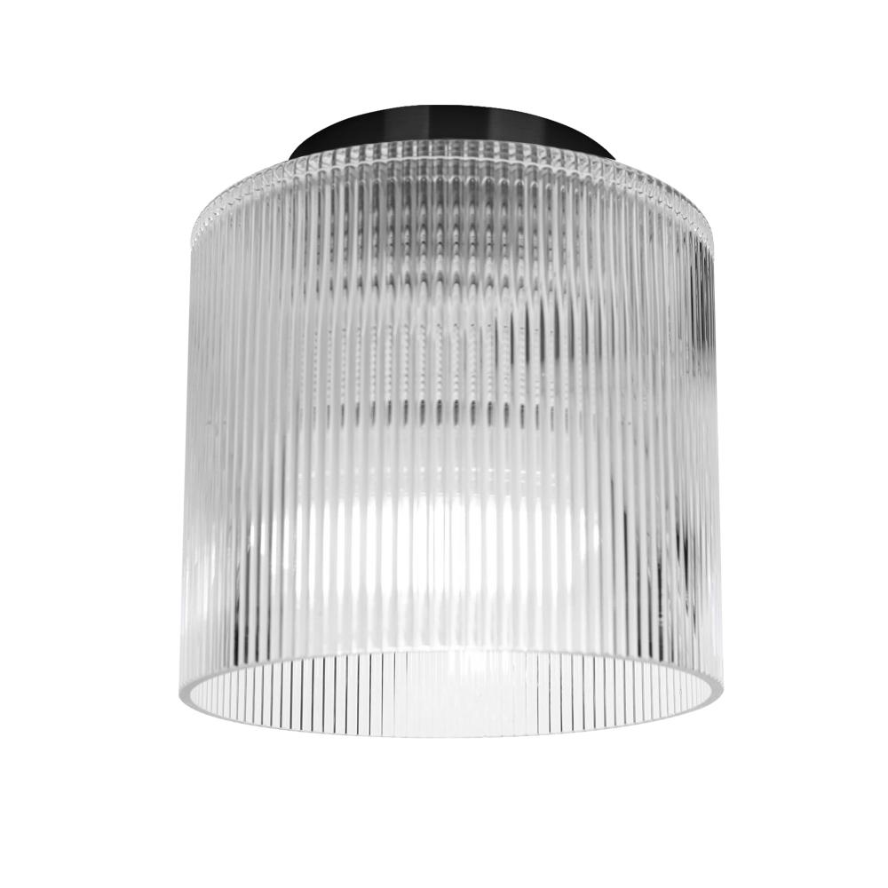 1LT Flush Mount, MB w/ FL Glass