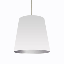 Dainolite OD-L-691 - 1LT Oversized Drum Pendant,Large - Wht/Slv