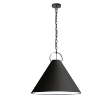 Dainolite PCN-241P-MB-797 - 1LT Incand Pendant, MB w/ BK Shade