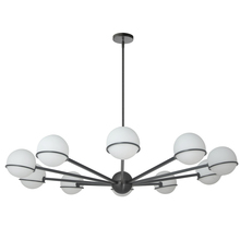 Dainolite SOF-5010C-MB - 10LT Halogen Chandelier, MB with WH Opal Glass