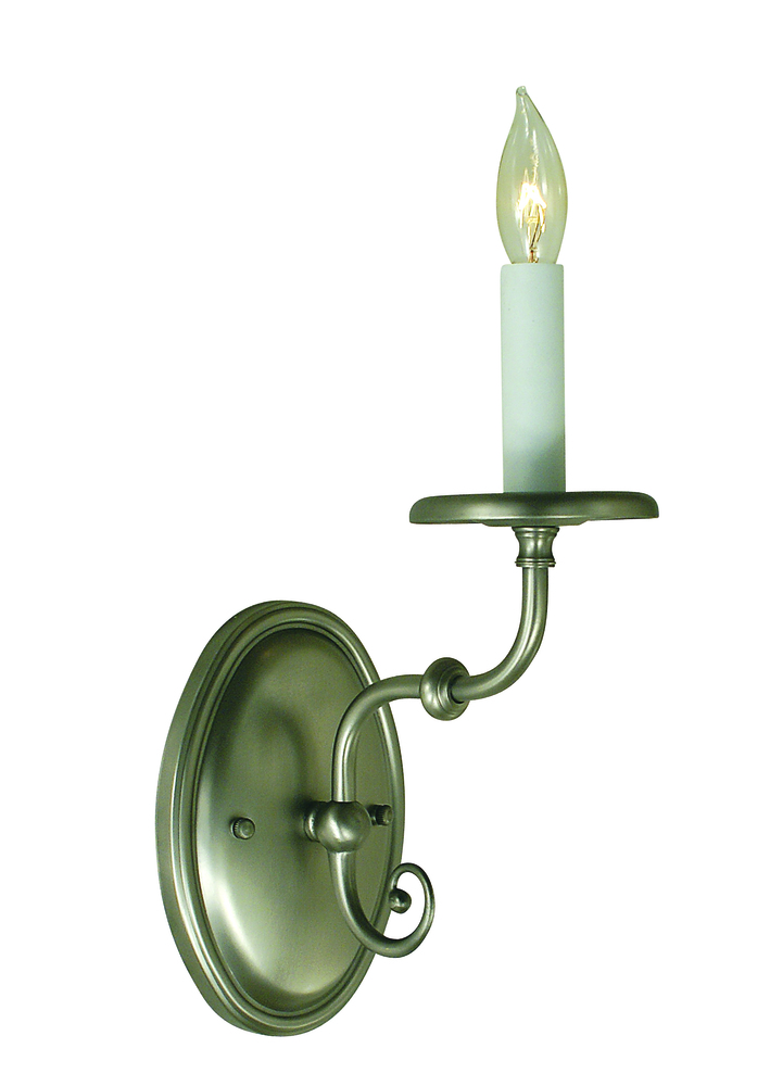 1-Light Brushed Nickel Jamestown Sconce