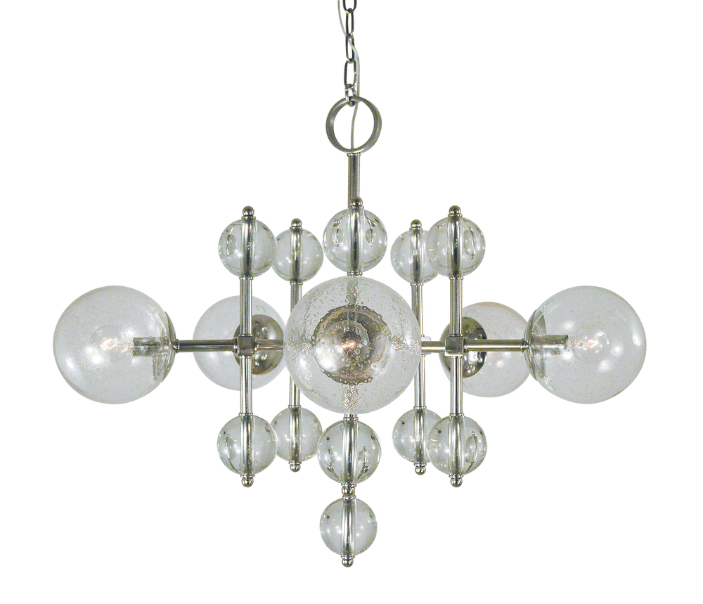 5 Light Satin Brass Solaris Chandelier