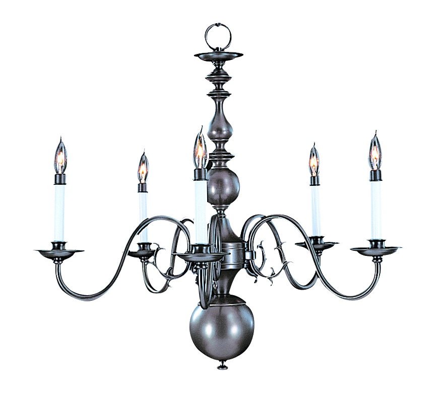 5-Light Mahogany Bronze Jamestown Dining Chandelier