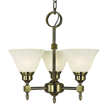 Framburg 2438 PB/AM - 3-Light Polished Brass Taylor Mini Chandelier