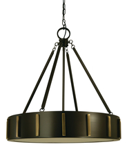 Framburg 4594 MB/AB - 4-Light 23" Mahogany Bronze/Antique Brass Pantheon Pendant