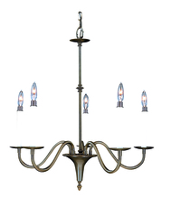 Framburg 9225 SP - 5-Light Satin Pewter Jamestown Dining Chandelier