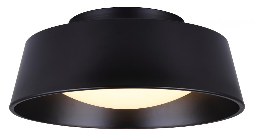 Dion LED Integrated Flush Mount Light, Black Finish